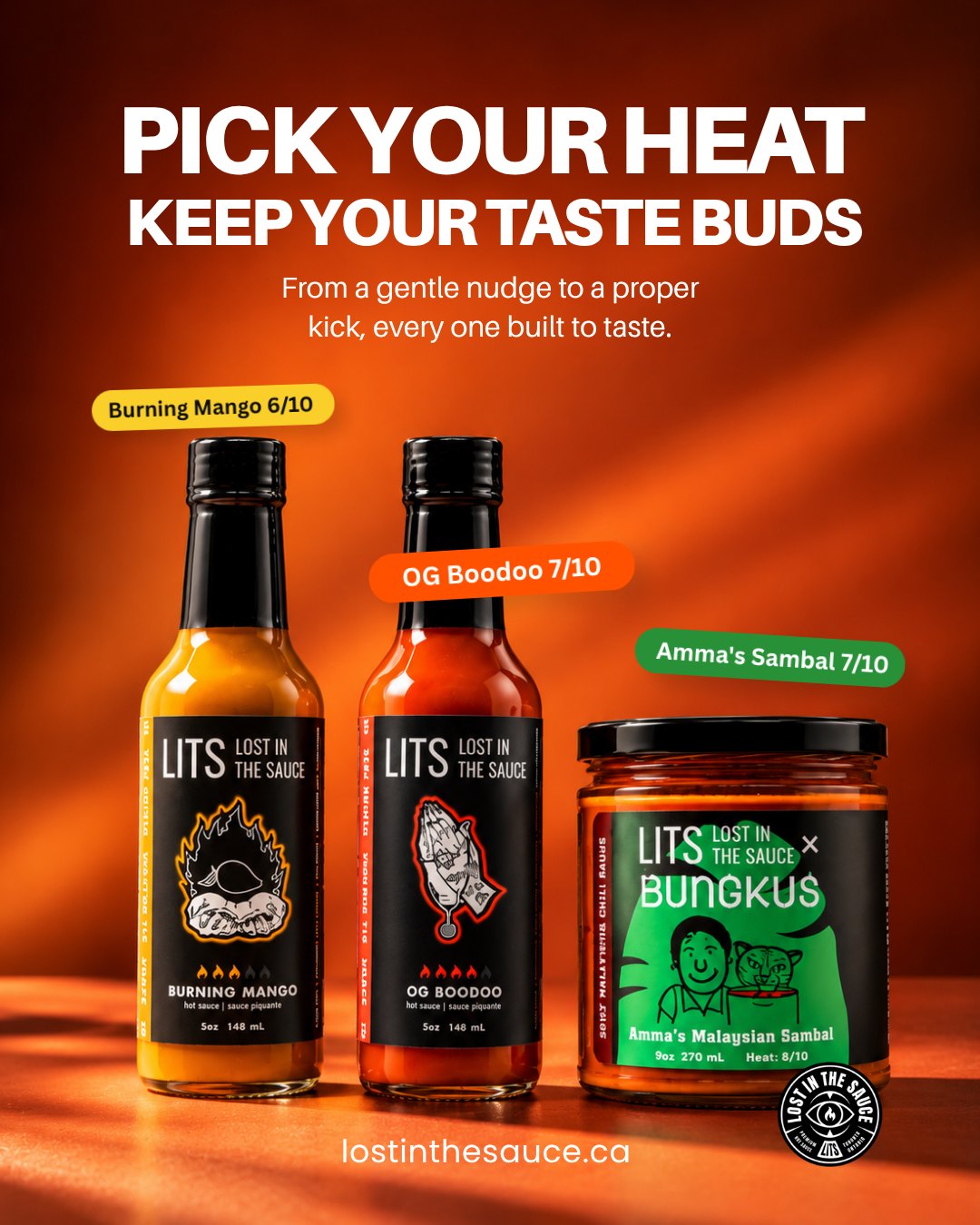 Pick your heat, keep your taste buds, version 1